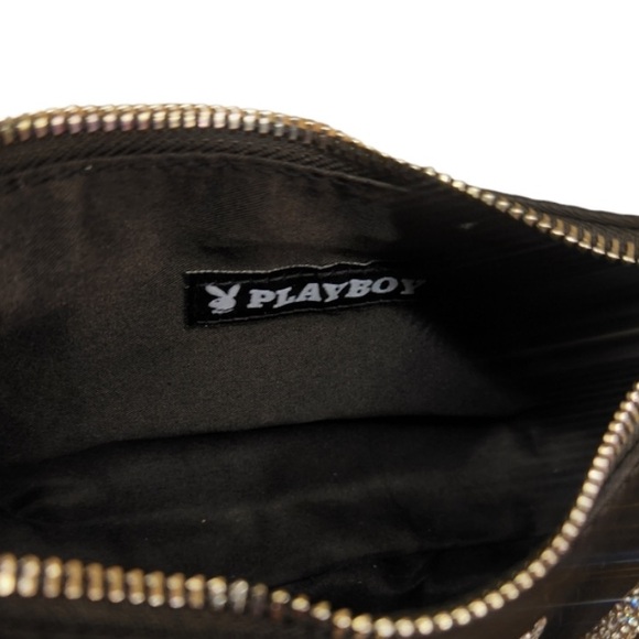 Playboy bunny handbag with rhinestone bunny and strap - Picture 5 of 16